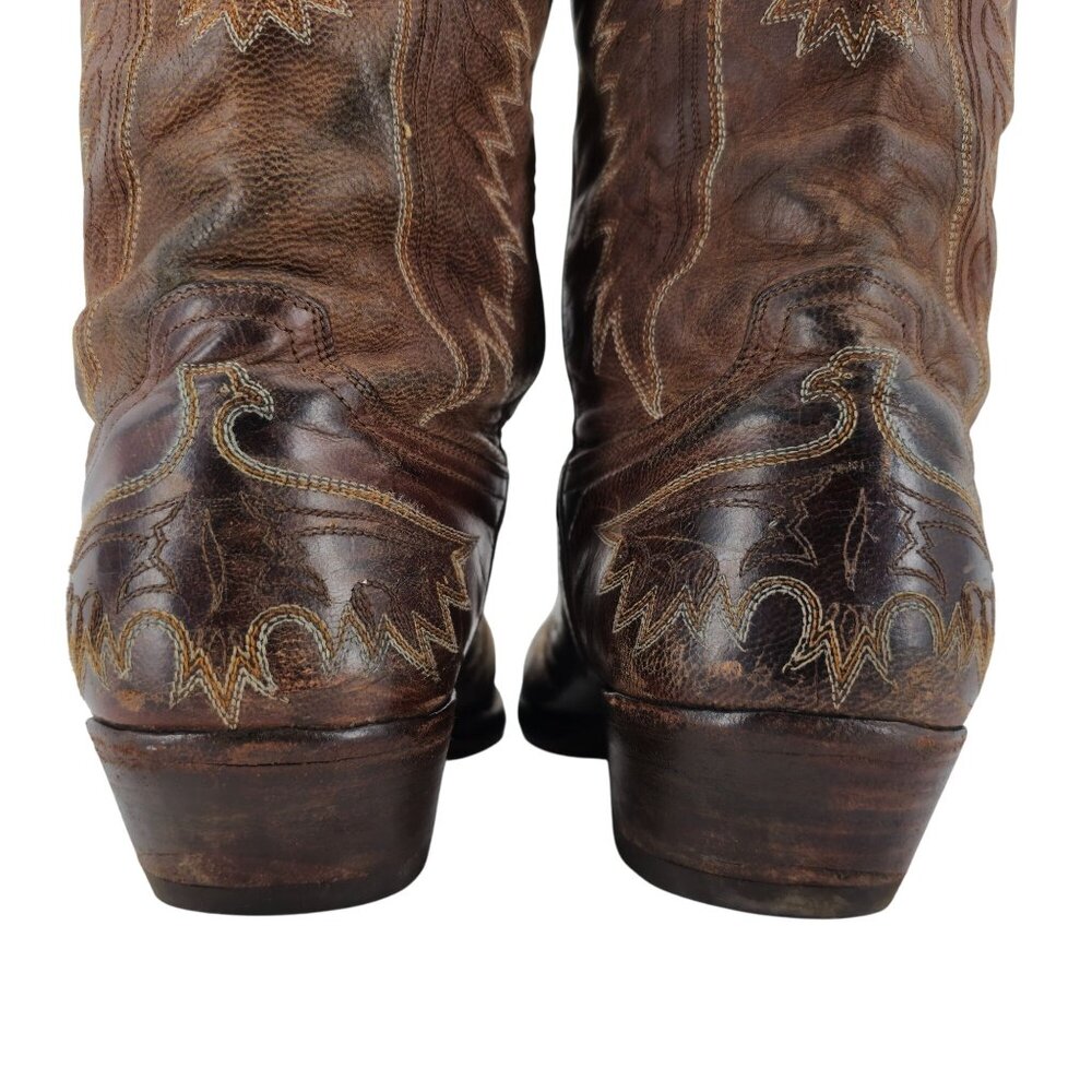 Old Gringo Eagle Snip Toe Mens Size 9.5D Brown Leather Cowboy Western Boots - Picture 8 of 13